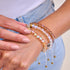 Supernova arc-en-ciel | Or | Bracelet de perles en macramé de verre Galaxy